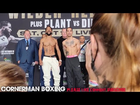 GARY ANTONIO RUSSELL VS EMMANUEL RODRIGUEZ WEIGH IN/FACE OFF AHEAD OF WBA/IBF TITLE ELIMINATOR BOUT