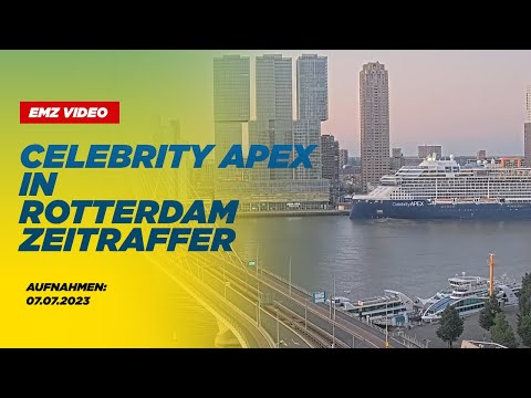 Cruise ship Celebrity APEX in Rotterdam | time lapse | 07.07.2023