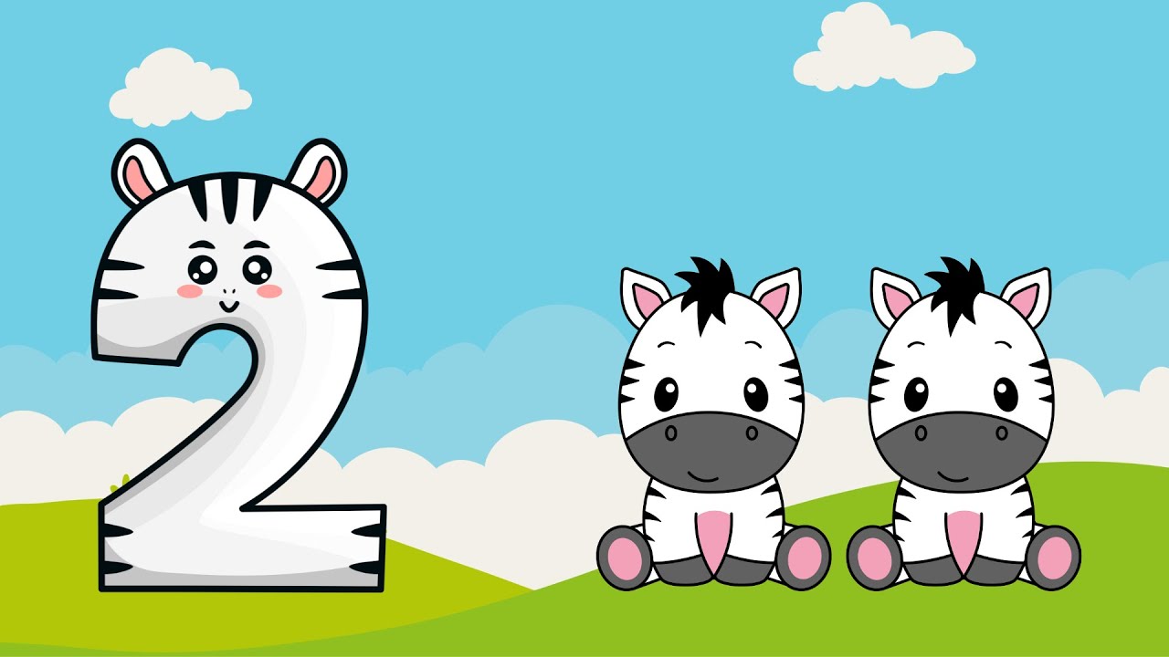 Aprender os números de 1 a 15 - Quantidade - Contando zebras - Educação infantil - Vídeo educativo