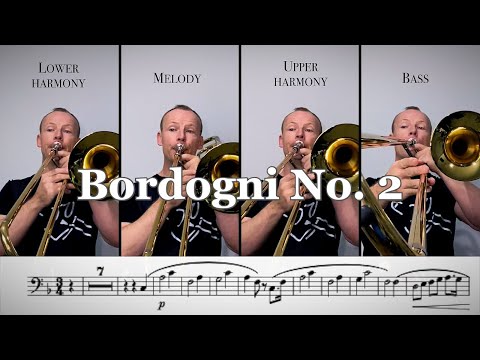 Bordogni No. 2 Trombone Quartet - Play Along