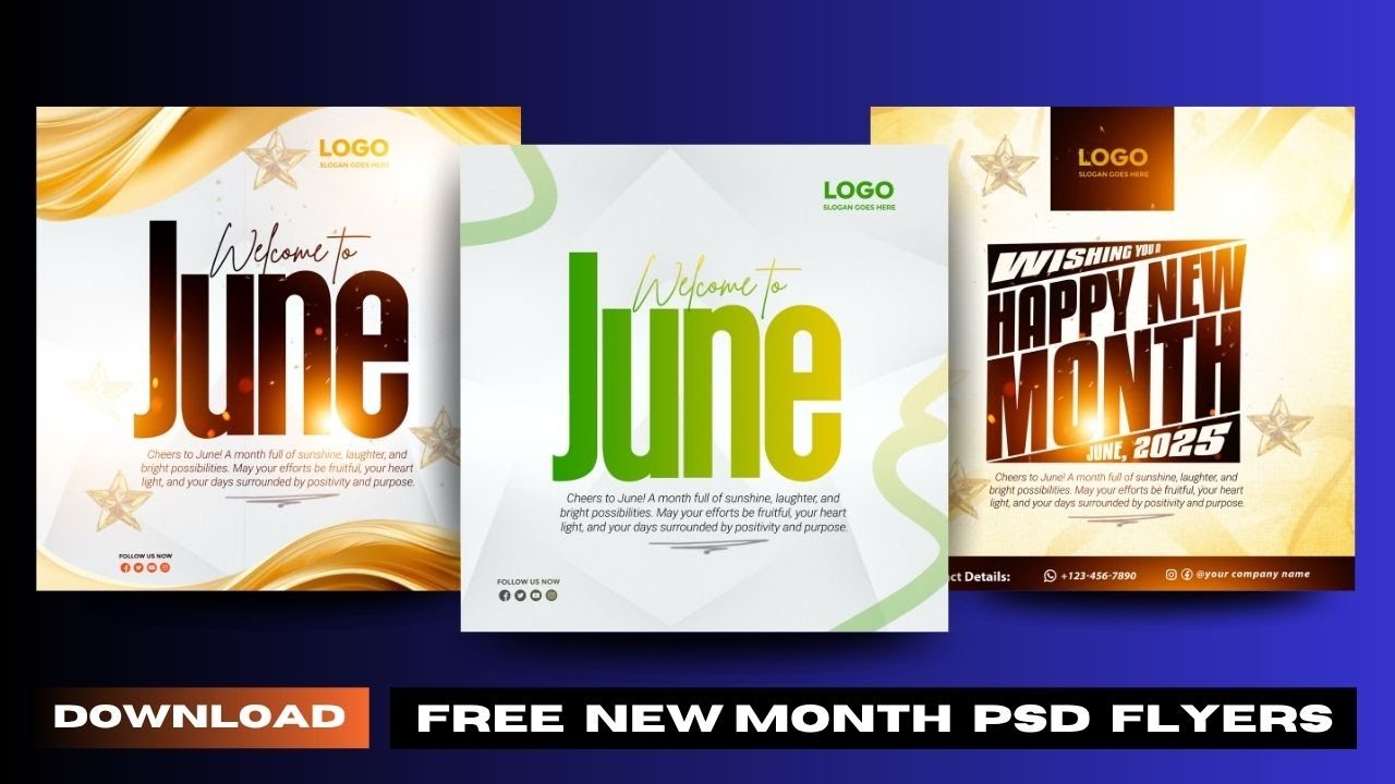 FREE PSD New Month Flyer Files - Fully Editable | WORD: Faith!