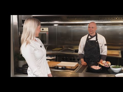 Viking Linen keittiössä -kokkikoulu ‒ Osa 1: Toast Skagen -alkupala