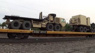 preview picture of video 'BNSF Military Train at Agency, Iowa'