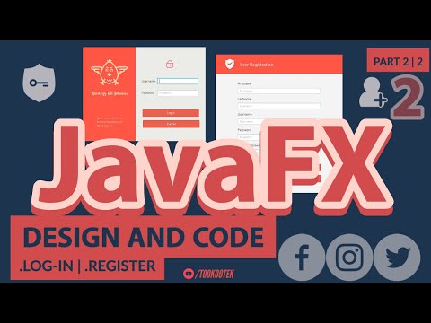 JavaFX Tutorial | Login and Register Screen GUI In IntelliJ & Scene Builder With MySQL - Part 2|2