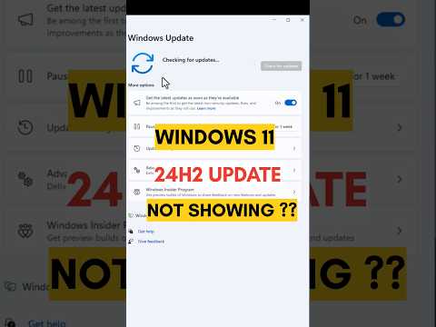 Windows 11 24H2 Upadate Not Showing | ISO Available Now #shorts #youtubeshorts #windows