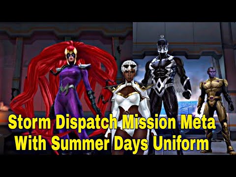 70 Level Storm Dispatch Mission Performance Showcase With Summer Days Uniform - Marvel Future Fight