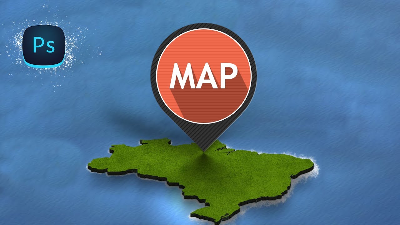 How to Design Vector Map Pointer in Photoshop