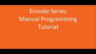 Schlage Encode Family Manual Lock Programming Tutorial