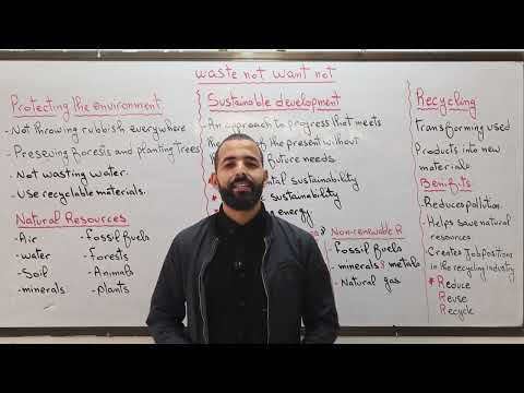 Waste not want not: شرح الوحدة + مصطلحات للثانية ثانوي (جميع الشعب)