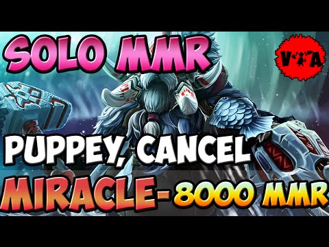 Dota 2 - Miracle- 8000 MMR Plays Tuskar, PUPPEY, Cancel, SOLO MMR vol #2 - Ranked Match