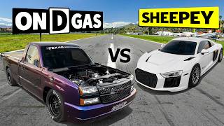 @ONDGAS' 1500hp Twin Turbo Silverado vs @SheepeyRace's 1200hp R8 // THIS vs THAT