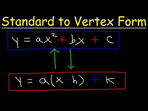 Standard Form to Vertex Form - Quadratic Equations Video