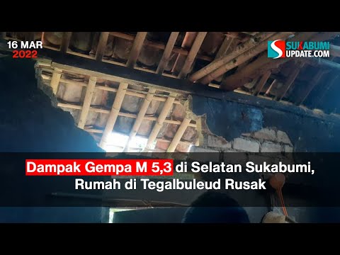 Dampak Gempa M 5,3 di Selatan Sukabumi, Rumah di Tegalbuleud Rusak