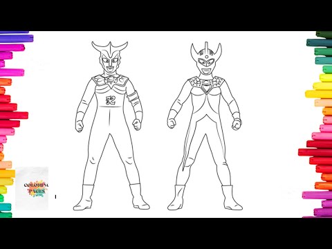 Ultraman Taro and Ultraman Zero Coloring / Coloring Pages Ultraman / Elektronomia - Energy