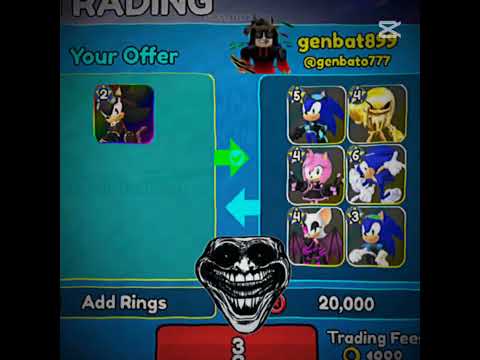 Most normal tradings in Sonic Speed Simulator #sonicspeedsimulator #capcut #shorts