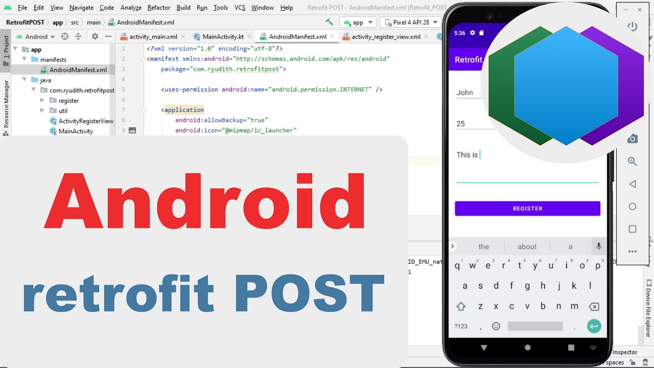 Android Retrofit - Retrofit POST Method | Beginner Simple Example