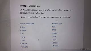 Part 1- Wrapper class in Java#java #wrapperclass#class