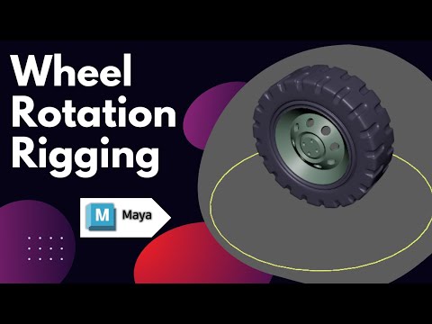 Car Wheel Rotation Rigging With Expression Editor in Autodesk Maya