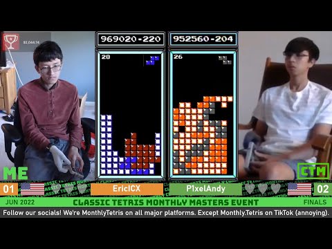 TITLE DEFENSE?! Eric, Andy | Finals | Classic Tetris Monthly Masters