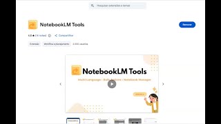 Melhor extensão para o NotebookLM