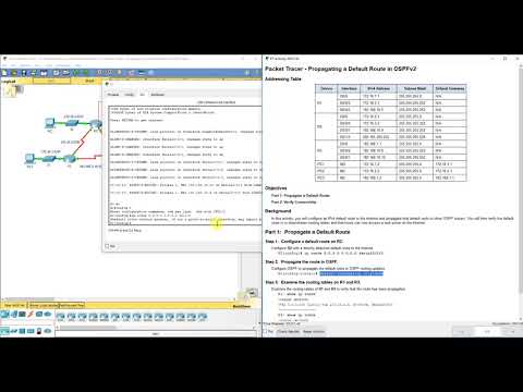 PKT 10.1.2.5 - Propagating a Default Route in OSPFv2