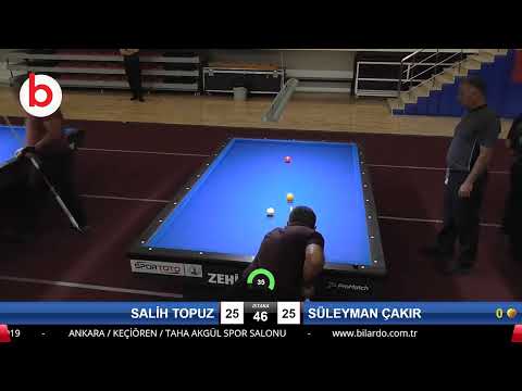 SALİH TOPUZ & SÜLEYMAN ÇAKIR Bilardo Maçı - 2019 TÜRKİYE KUPASI 2.ETAP ERKEKLER-2.ÖN ELEME