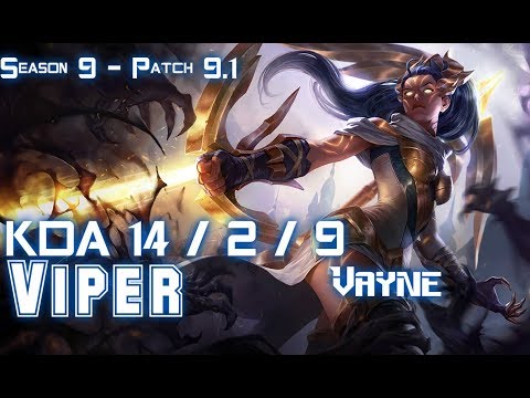 Viper VAYNE vs EZREAL ADC - Patch 9.1 KR Ranked