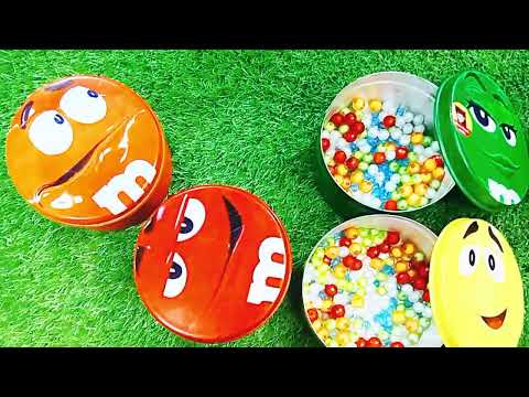 Satisfying Video | Relaxing Unboxing Colorful Skittles & Sweet 4 M&M'S Candy  Boxes ASMR