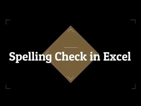 How To Do Spell Check In Excel | How to Perform a Spelling Correction  | Check Spelling in Excel.