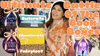 ULTIMATE BATTLE OF THE BOOK BOXES ✨| OWLCRATE VS ILLUMICRATE VS FAIRYLOOT | BOOK UNBOXING