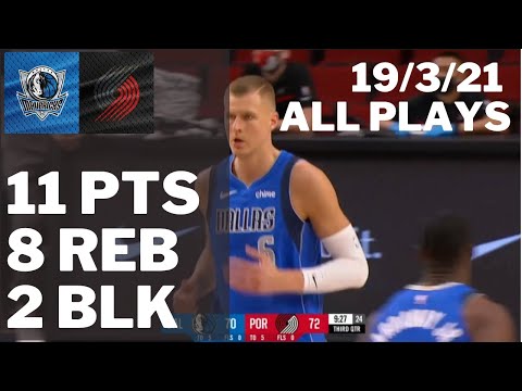 Kristaps Porzingis vs. Trail Blazers: 11 pts, 8 reb, 2 blk ALL PLAYS 2020/21 Reg Season [19.03.21.]