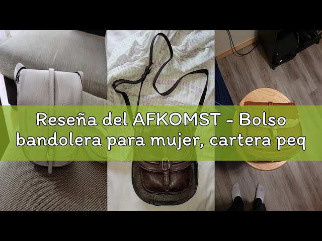 Vídeo relacionado con AFKOMST - Bolso bandolera para mujer, cartera pequeña y bolso de hombro, bolsos de sillín vintage, cuero vegano, Marrón 1, S