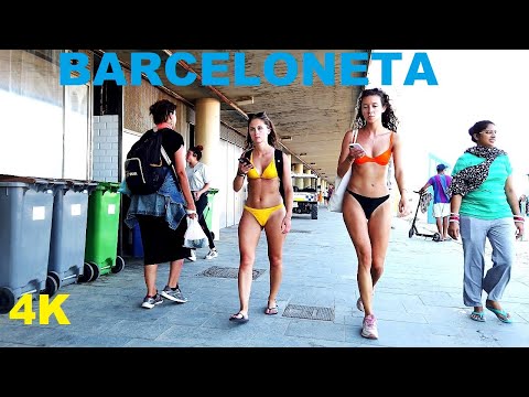 Barcelona Beach | Playa Barceloneta 2022 Barcelona 4K