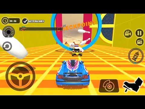 Impossible Car Tracks 3D -Blue Sport Car Driving Quick Race NEw Map Update - Android Gameplay