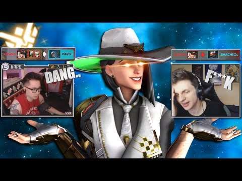 Famous Twitch streamers reaction to me killing them with Ashe/Hanzo - Overwatch