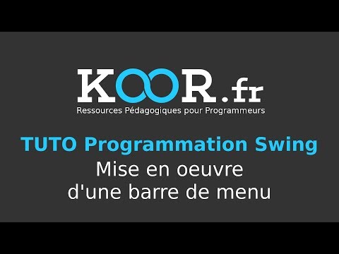 TUTO Java Swing Mise en oeuvre d une barre de menu