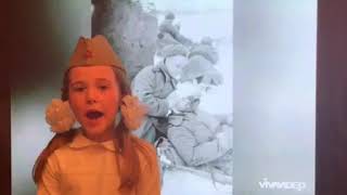 Праправнучка читает стих о подвиге деда и о войне, который сочинил ее отец