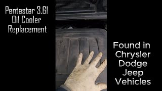 3.6l pentastar oil cooler replacement step by step.