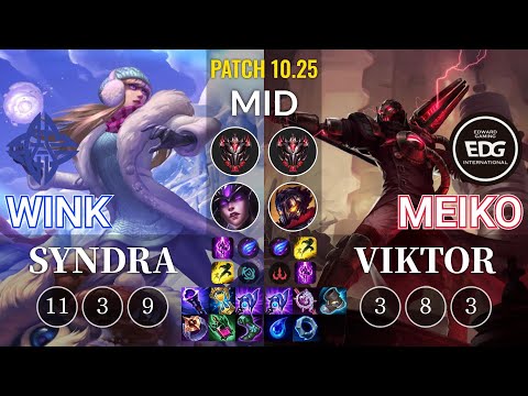 ES Wink Syndra vs EDG Meiko Viktor Mid - KR Patch 10.25