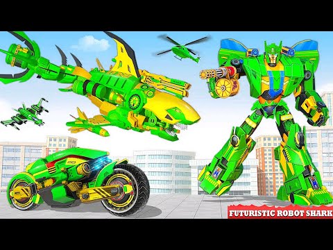 Shark Robot Transform Bike: Action Robot Multi Transform Game 2023 - Android iOS Gameplay