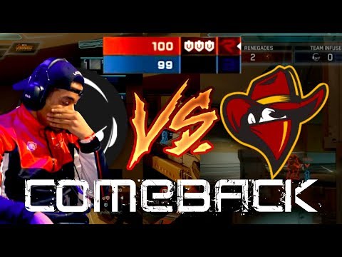 Renegades CLUTCH Comeback (100-99) vs Infused - Halo World Championship 2018 (Rig Strongholds)