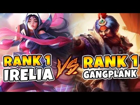 Rank 1 Gangplank NA vs. IreliaCarriesU (Rank 1 Irelia NA) | INTENSE MATCHUP - League of Legends