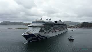 Discovery Princess, Dunedin Harbour, on a wet day, December 30th, 2025