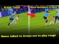 Moment Darwin Nunez Told Araujo To not tackle Messi in Argentina Vs Uruguay