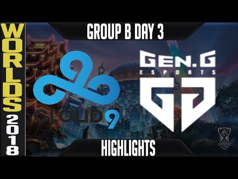 C9 vs GEN Highlights | Worlds 2018 Group B Day 3 | Cloud9(NALCS) vs Gen.G(LCK)