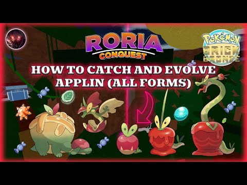 How to CATCH and EVOLVE APPLIN (ALL FORMS) in Pokemon Brick Bronze | Roria Conquest! [Roblox]
