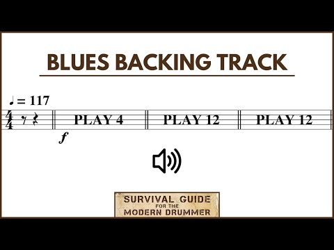 Blues Shuffle Backing Track for Drummers [Drumless]