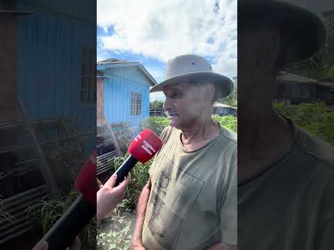 Depoimento do seu João morador de Palmeira das Missões falando do temporal