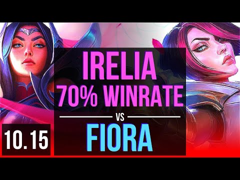 IRELIA vs FIORA (TOP) | 4 early solo kills, 70% winrate | KR Master | v10.15