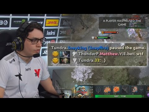 😡MATTHEW SE ENOJA PORQUE PAUSEAN! THUNDER AWAKEN vs TUNDRA - ESL ONE STOCKHOLM 2022 DOTA 2